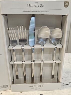 Threshold Stainless Steel Flatware Set in Silver - 20-Piece